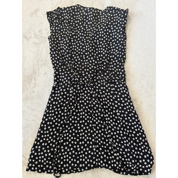 Reformation Ellwod Wrap Dress‎ Floral Print Mini Casual Summer Black Size S - Picture 5 of 6